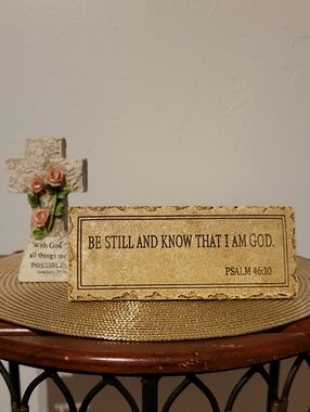 RELIGIOUS Psalm Scripture Bible Verse Decor - Stone Looking Gorgeous! JESUS PRAY